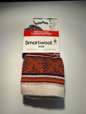 Smartwool Unisex Everyday Comfort Merino Patterned Socks - Orange, Purple, Cream